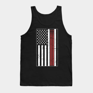 American Flag & Drumsticks – Design for Drummers Tank Top